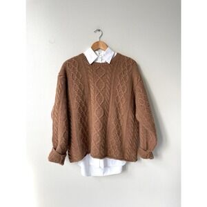 J. Crew Brown Cable Knit Sweater